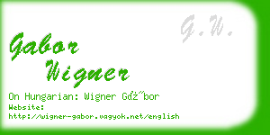 gabor wigner business card